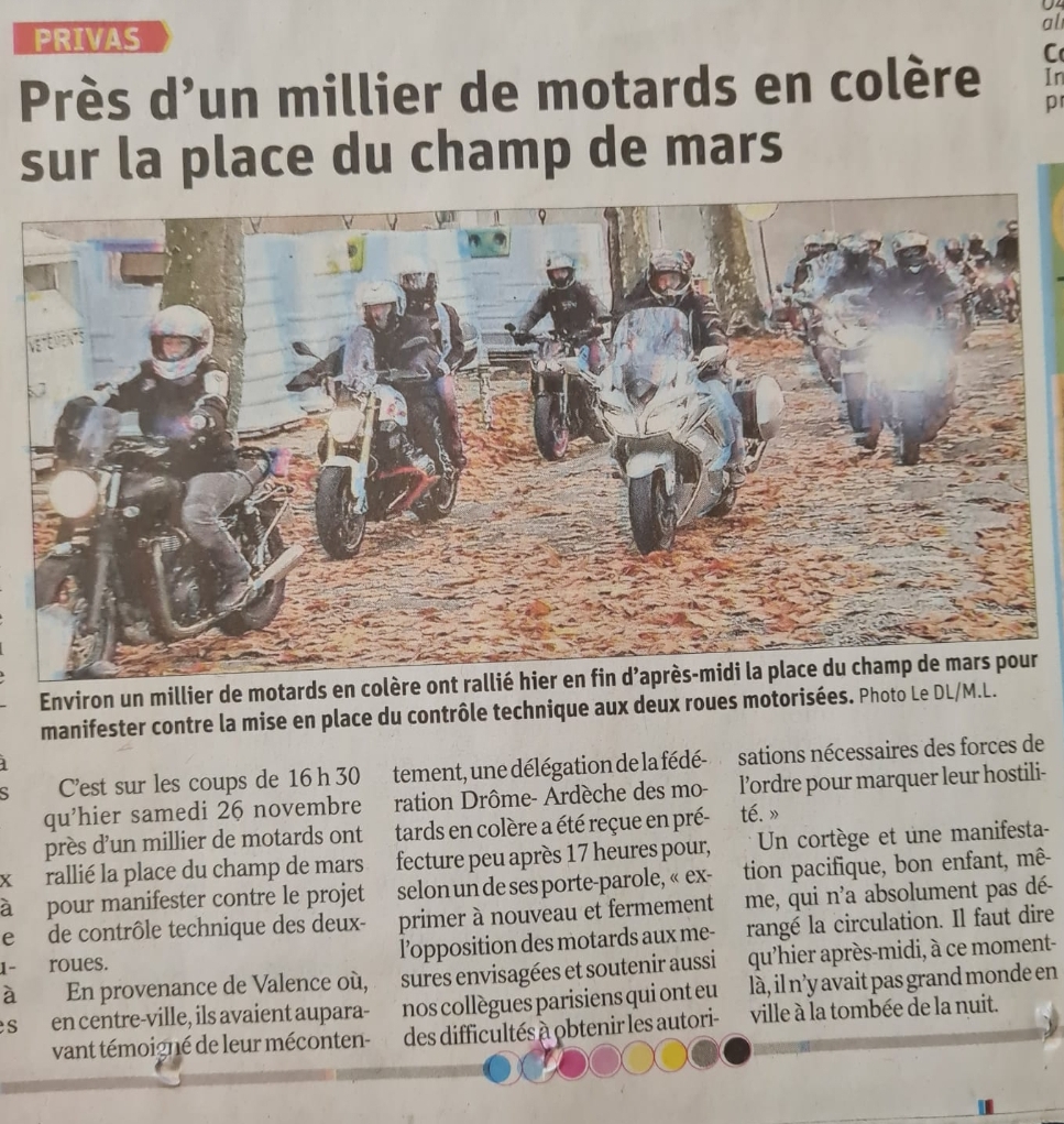 1200 manifestants contre le contrôle technique en Drôme et ardèche! 2 20221127 214249