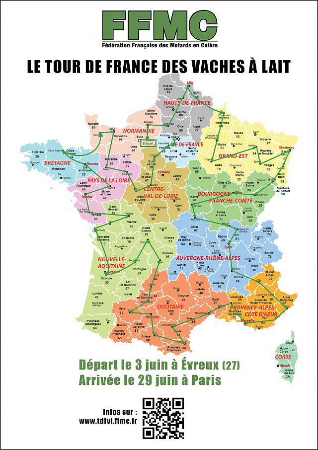 Manif contre le CT: Tour de France des vaches à lait 1 tdfval carte grand